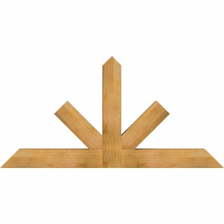 Ekena Millwork Saratoga Rough Sawn Timber Gable Bracket, Western Red Cedar, 72"W x 36"H x 6"D x 6"F, 12/12 Pitch GBW072X36X0606SAR00RWR